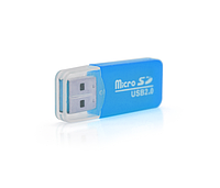 Універсальний кардрідер MERLION CRD-1BL TF/Micro SD, USB2.0, Синій