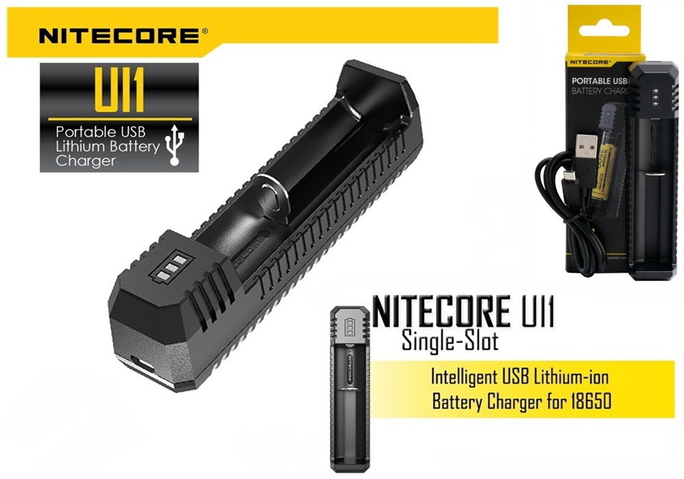 Зарядний пристрій NITECORE UI1 (1 канал, Li-Ion/IMR, Micro-USB, LED індикація)