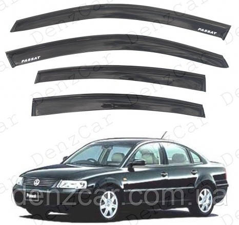 Вітровики Volkswagen Passat B5 sedan 1997-2001-2005 (на скотчі)\Дефлектори вікон Фольксваген Пасат Б5 седан