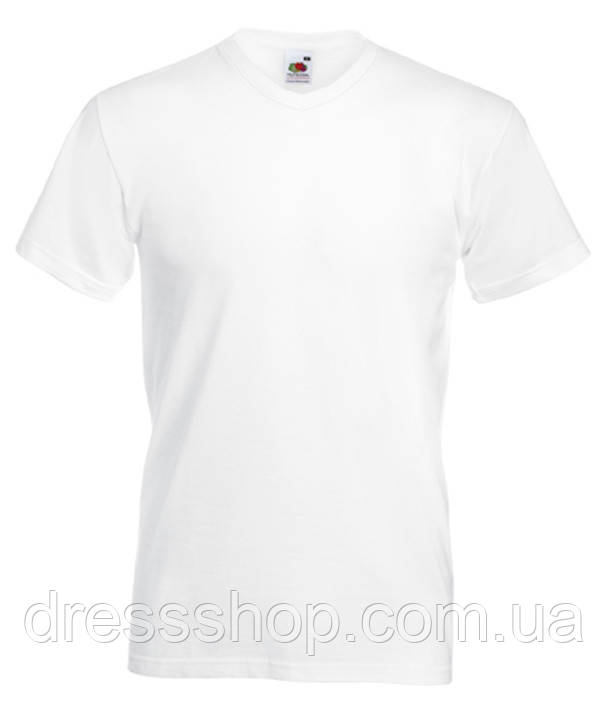 Футболка мужская с V-вырезом Fruit of the Loom, мужские футболки базовые - фото 6 - id-p246105197