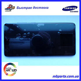 Дисплей з сенсором Samsung A528 Galaxy A52s Black, GH82-26861A, оригінал з рамкою! !