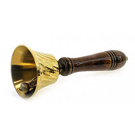 Дзвіночок бронза з дерев'яною ручкою