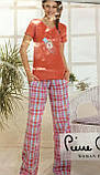 Піжамні штани жіночі в клітку PIERRE CARDIN бавовна, фото 2