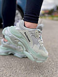 Кросівки жіночі Balenciaga Triple S Clear Sole white сірі повсякденні осінь весна баленсіага, фото 5