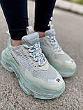 Кросівки жіночі Balenciaga Triple S Clear Sole white сірі повсякденні осінь весна баленсіага, фото 7
