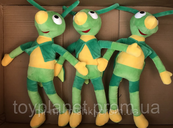 Купить Мягкая Игрушка Кузнечик Кузя 38 см. с мультфильма Лунтик, цена ...