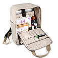 Жіночий рюкзак (для ноутбука) — Бежевий, фото 2