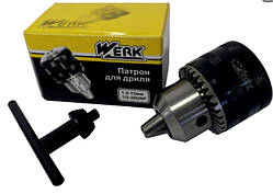 Патрон для дрелі з ключем - М12x1.25, 1.5-13мм (WERK)