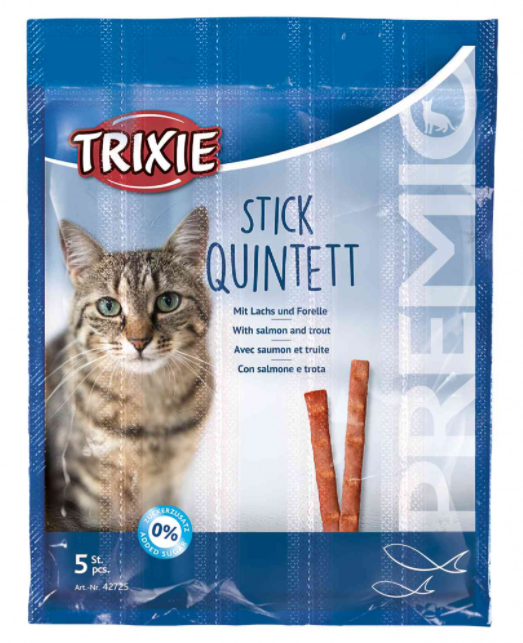 Trixie TX-42725 Premio Stick Quintett палички лосось-форель для котів 5 шт по 5 г