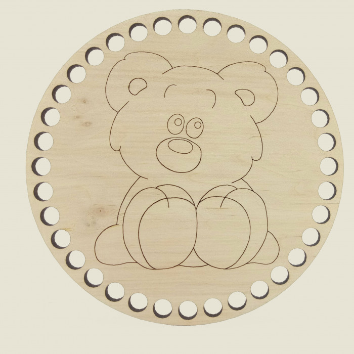 Кругле денце для в'язаних кошиків 100144, фото 1