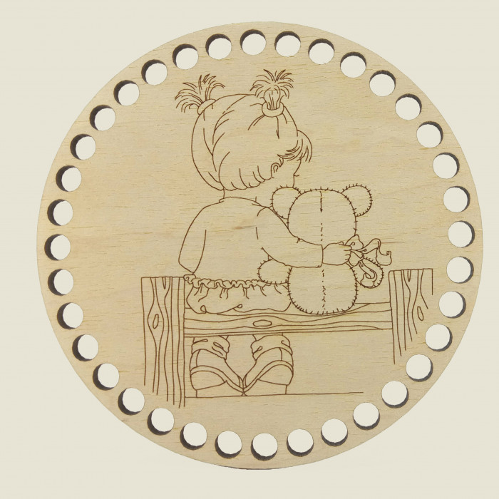 Кругле денце для в'язаних кошиків 100151, фото 1