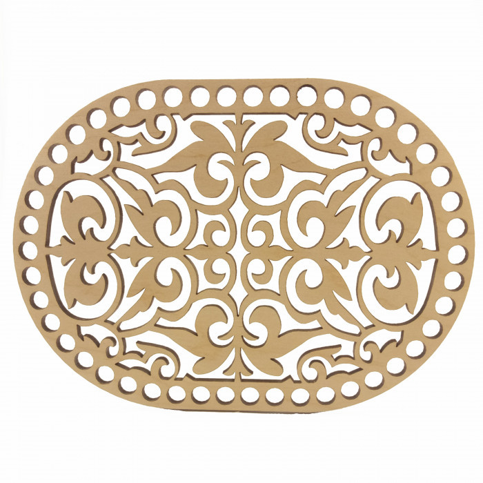 Овальне денце для в'язаних кошиків 100204, фото 1