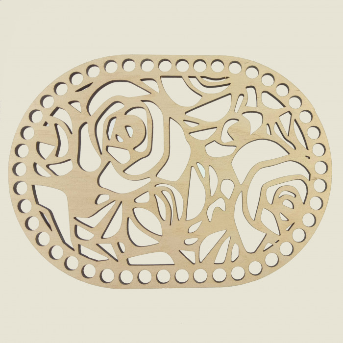 Овальне денце для в'язаних кошиків 100207, фото 1