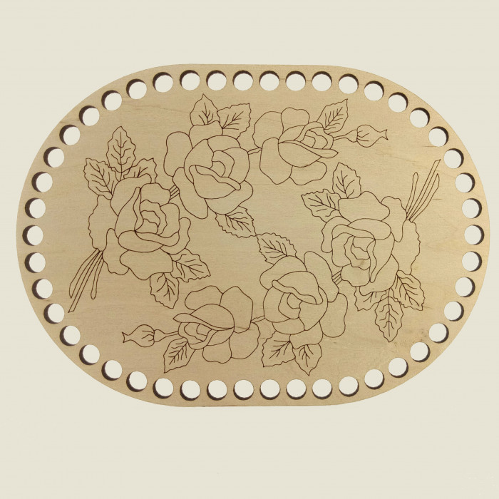 Овальне денце для в'язаних кошиків 100236, фото 1