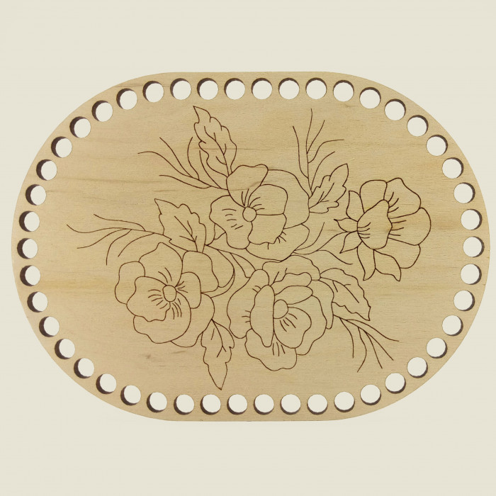 Овальне денце для в'язаних кошиків 100246, фото 1