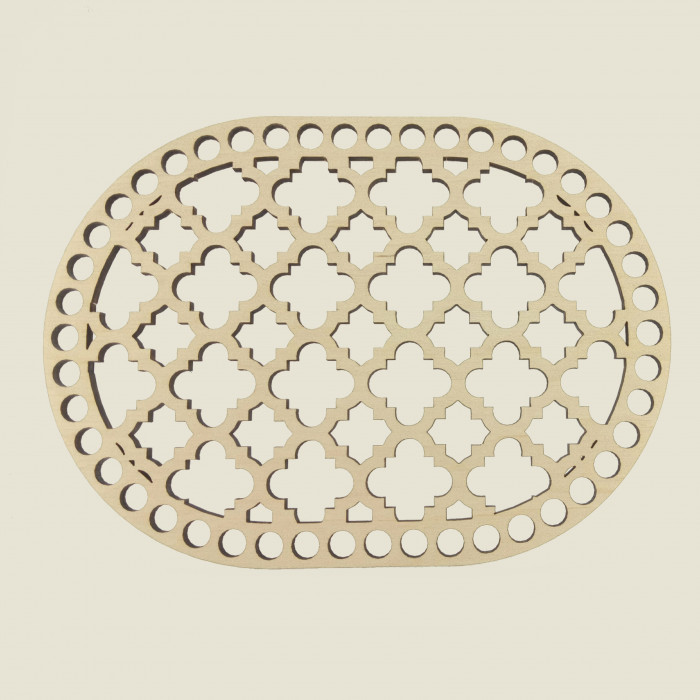 Овальне денце для в'язаних кошиків 100226, фото 1