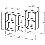 Полиця навісна на стіну MebelProff Trend 18, книжкова полиця, декоративна полиця в кімнату, будинок., фото 5