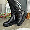 Черевики чорні жіночі на шнурівці, фото 4