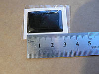 Наклейка s Полоса 30х20х1мм черная без надписи силиконовая масса на пленке на авто