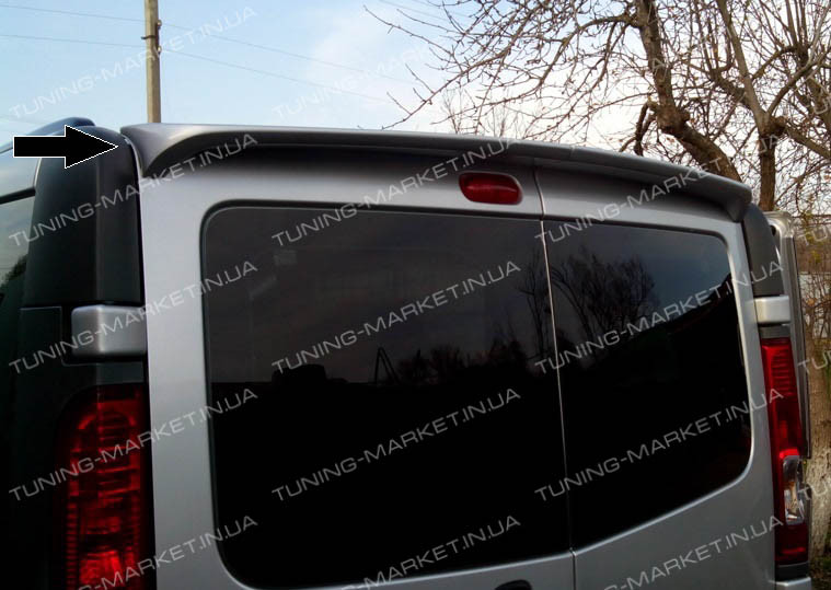 Спойлер розпашній Opel Vivaro (дві двері) козирок Опель Віваро
