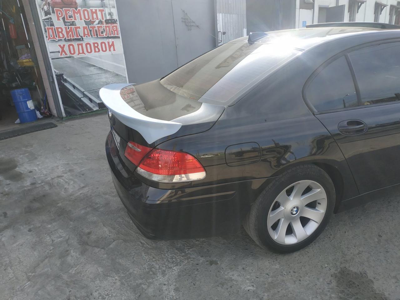 Лип спойлер шабля на BMW E65, БМВ Е65, рестайл