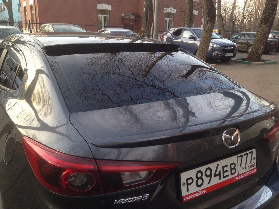 Ліп спойлер для Mazda 3 BM (13-20) EURO, Шабля на Мазда 3 БМ
