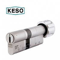 Цилиндр KESO 8000_ 2 80мм 40х40T (ключ/тумблер) никель сатин язычок 3 ключа