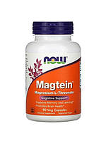 L-треонат магния для взрослых, Magtein Magnesium L Treonate Now Foods, 90 штук