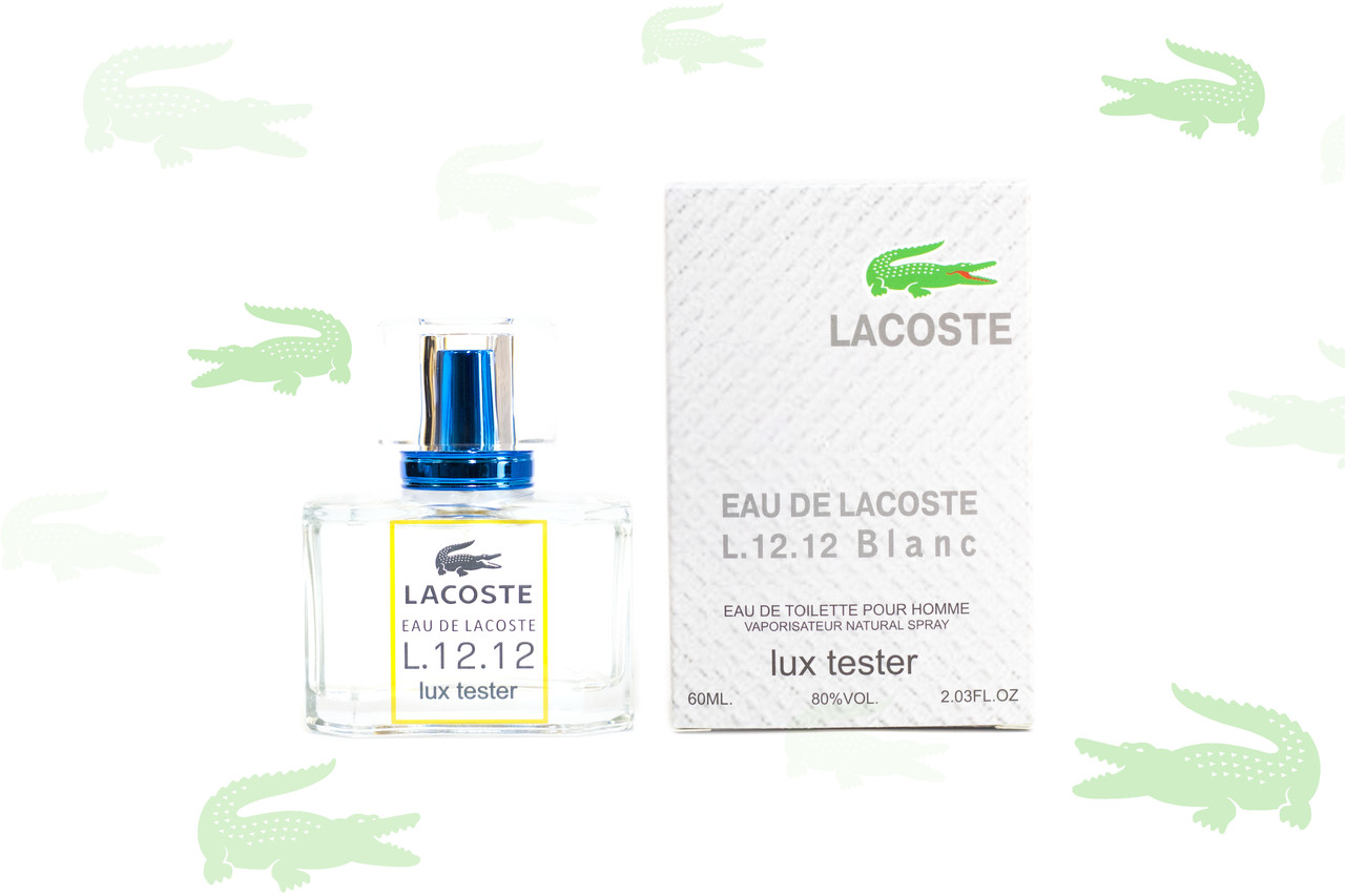 Чоловічий LUX тестер Eau De Lacoste L. 12.12 Blanc 60 мл