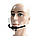 Защитная маска прозрачная косметологическая пластиковая  для лица с черным фиксатором, 1 шт., фото 2