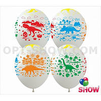Повітряні кулі Динозаври. Пастель асорті 12" (30 см)