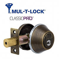 Замок MUL-T-LOCK Dead Bolt DBM Classic Pro античная бронза 3 ключи