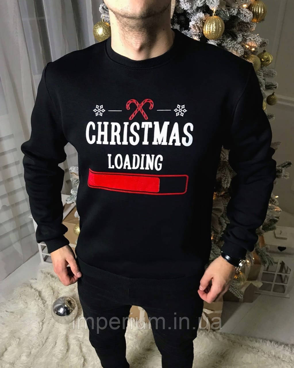 Новорічний світшот christmas loading | стильна кофта, фото 1