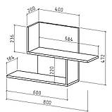 Полиця навісна на стіну MebelProff Trend 38, книжкова полиця, декоративна полиця в кімнату, будинок., фото 5