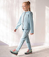 Спортивный костюм на молнии для девочки голубой HART 110