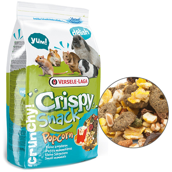 Versele-Laga Crispy Snack Popcorn додатковий корм ласощі для гризунів - 0,65 кг