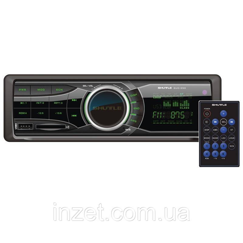 Автомагнітола SUD-350 Black/Green USB/SD ресивер, SHUTTLE