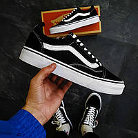 Кеди жіночі Vans Old School кросівки ванс олд скул чорні замшеві