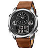 Чоловічий спортивний годинник Skmei 1653 (Коричневі з сріблястим), фото 2