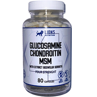 Для суставов и связок Lions Nutrition Glucosamine Chondroitin MSM with Boswellia Serrata (80 капсул.)