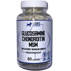 Для суглобів і зв'язок Lions Nutrition Glucosamine Chondroitin MSM with Boswellia Serrata (80 капсул.)