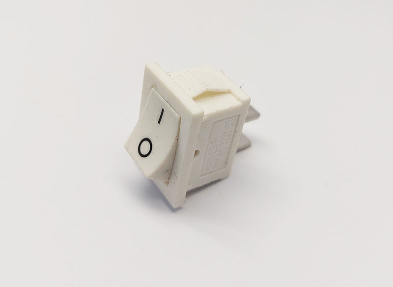 Перемикач клавішний KCD1-101-1, 1 група, ON-OFF, 2 pin, 6A 250VAC/10A 125VAC, білий