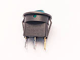 Перемикач клавішний KCD1-101N-8, з підсвіткою, 1 група, ON-OFF, 3 pin, 6A 250VAC/10A 125VAC, зелений, фото 4