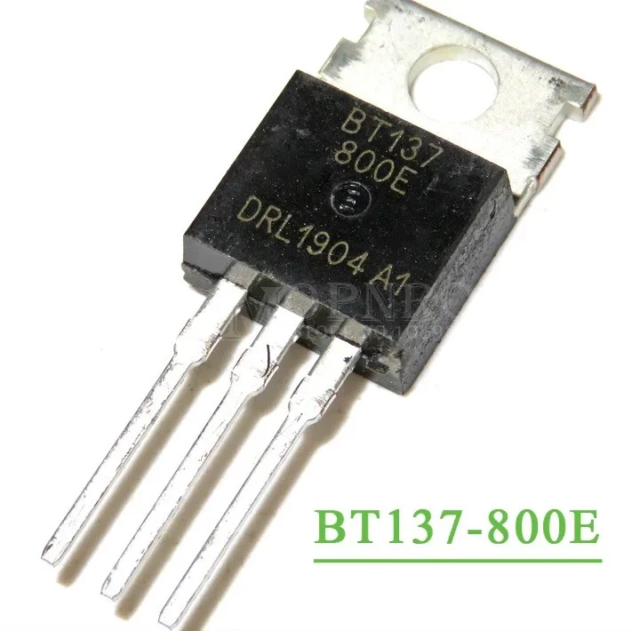 Симістор BT137-800E 8А 800V 10mA TO-220AB