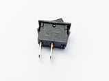 Перемикач клавішний KCD5-101, 1 група, ON-OFF, 2 pin, 3A 250VAC, чорний, фото 3