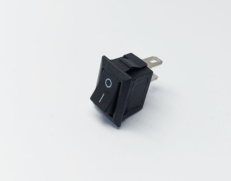 Перемикач клавішний KCD5-101, 1 група, ON-OFF, 2 pin, 3A 250VAC, чорний