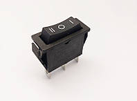 Переключатель клавишный KCD3-103, 1 группа, ON-OFF-ON, 3 pin, 15A 250VAC, черный