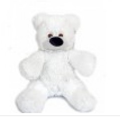 М'яка іграшка білий Ведмідь висота 77 см, фото 1