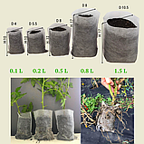 Горщики для розсади 100 мл Мішечки для розсади біорозкладні 0,1л Касети для розсади, фото 2