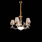 Сучасна класична люстра на 5 лампочок з LED підсвічуванням рожків каркас золото D-9430/5G 4100K, фото 5